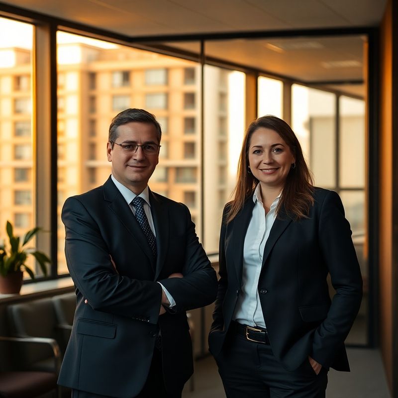 Doi consultanți fiscali într-un birou cu lumină caldă din Galați